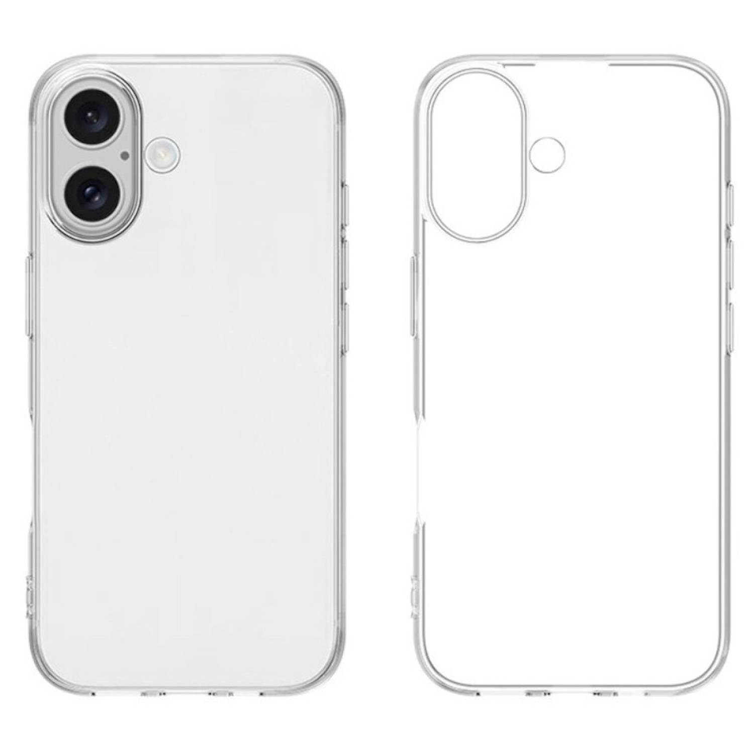 Für Apple iPhone 16 Silikon TPU Schutz Handy Hülle Cover Transparent