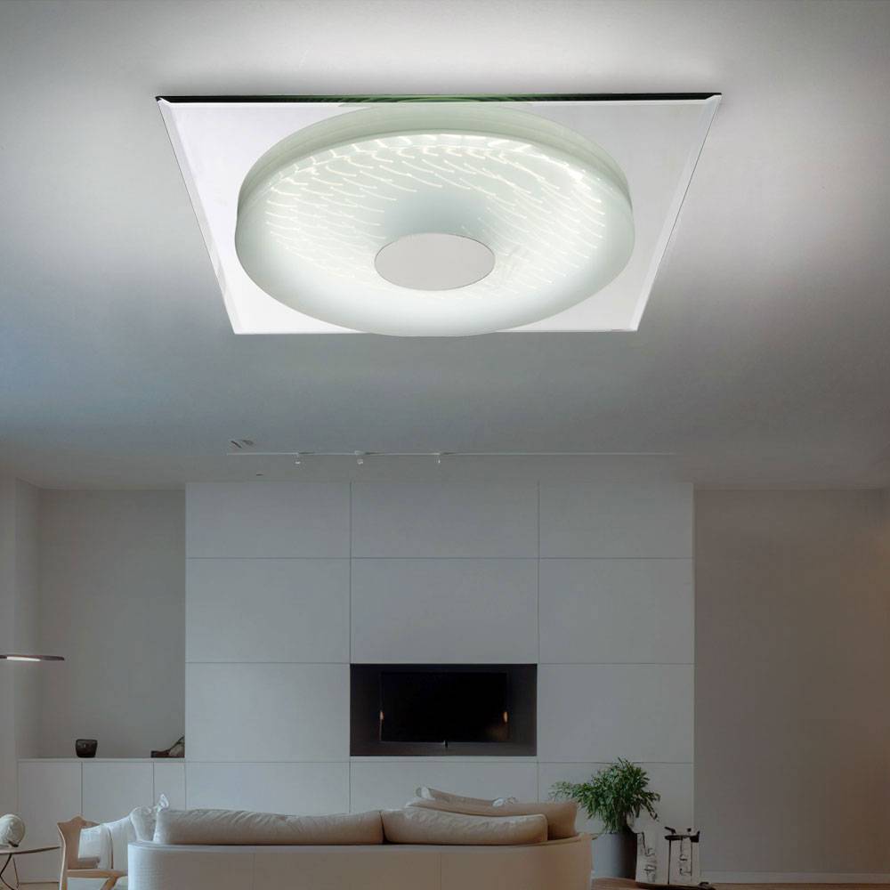 Deckenlampe Wohnzimmerleuchte Deckenleuchte Esszimmerlampe Flurleuchte Küchenlampe, dimmbar Fernbedienung CCT 3D Effekt, LED 24W 2000Lm 3000K 4500K