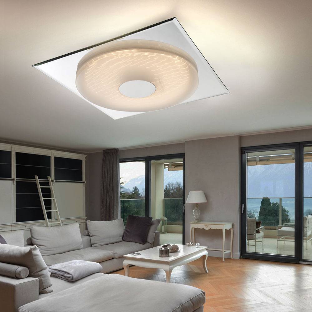 Deckenlampe Wohnzimmerleuchte Deckenleuchte Esszimmerlampe Flurleuchte Küchenlampe, dimmbar Fernbedienung CCT 3D Effekt, LED 24W 2000Lm 3000K 4500K