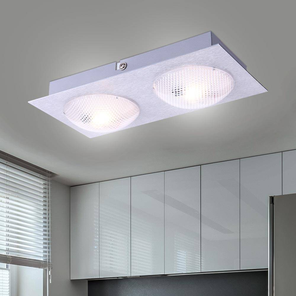 Deckenlampe Esszimmerlampe Deckenleuchte Flurleuchte Küchenlampe Wohnzimmerleuchte, 2 Flammig satiniert, LED 5W 345Lm warmweiß, L 22 cm