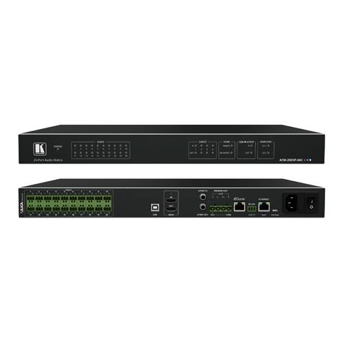 KRAMER AFM-20DSP-AEC - 20-Port Audio Matrix (Multi-Channel DSP | 4K/60 UHD | 4:2:0 | 4x4 DANTE | HDMI | Ethernet)