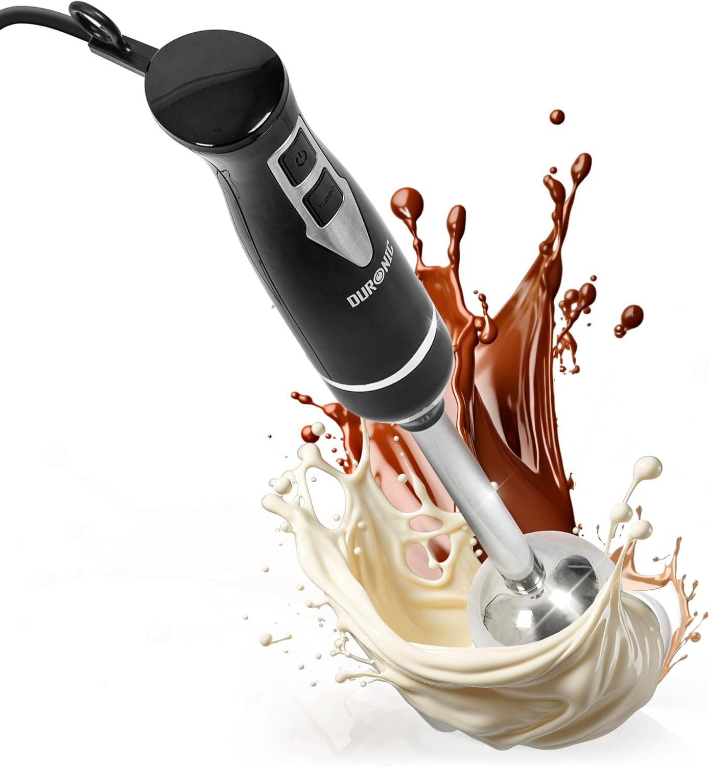 Duronic HB35B Stabmixer elektrisch, Pürierstab 350W, Edelstahl Rührstab, Handrührgerät, Hand Blender