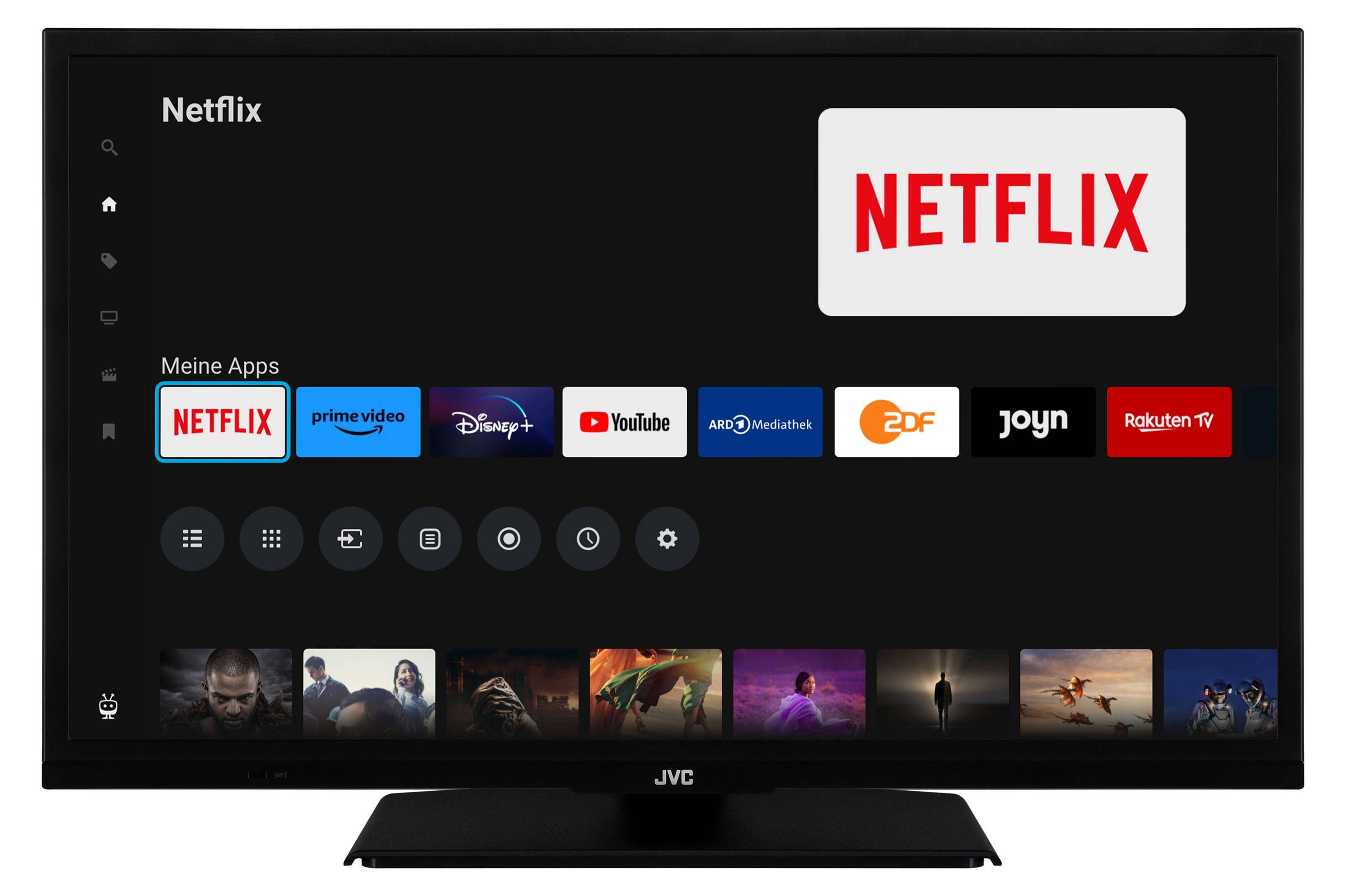 JVC LT-24VH5455 Fernseher 24 Zoll Smart TV by TiVo HD-Ready, HDR, Triple-Tuner, 6 Monate HD+ (2026)