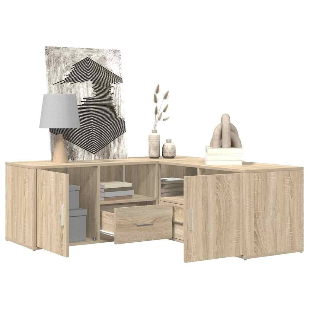 vidaXL Eckregal Sonoma-Eiche 200x40x45 cm Holzwerkstoff