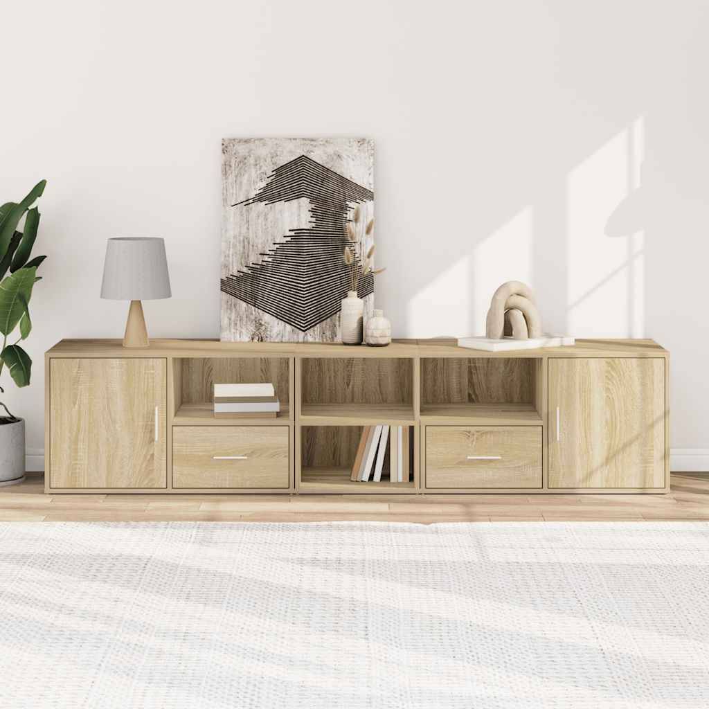 vidaXL Eckregal Sonoma-Eiche 200x40x45 cm Holzwerkstoff