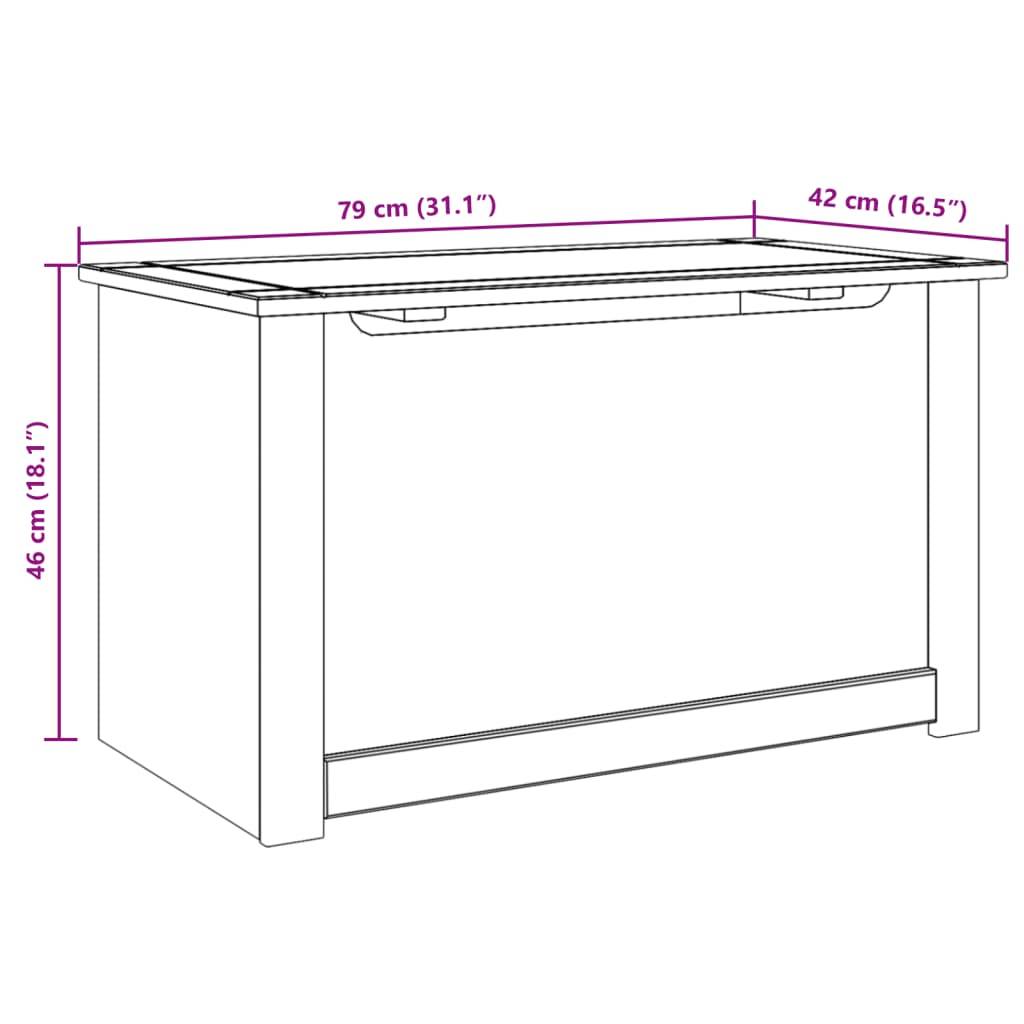 vidaXL Truhe mit Deckel Panama 79x42x46 cm Massivholz Kiefer