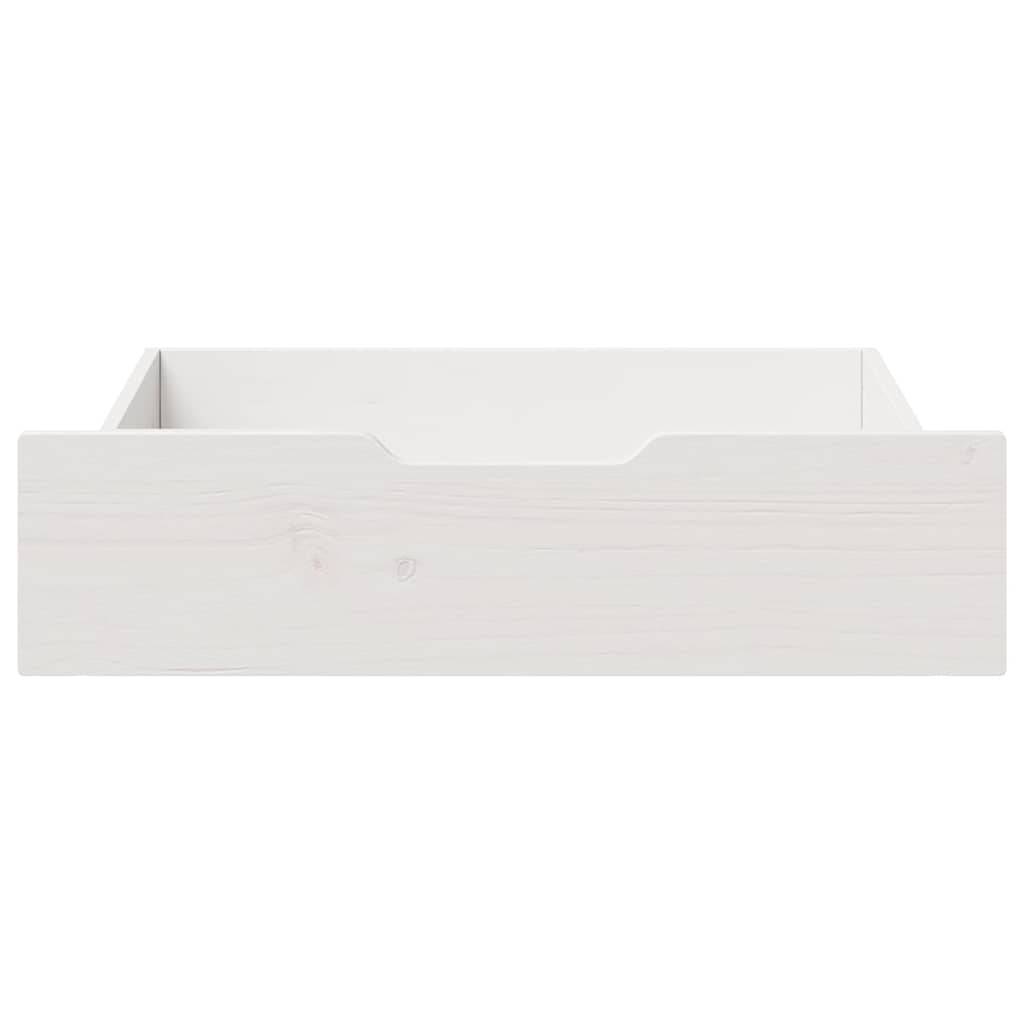 vidaXL Bettschubladen 2 Stk. Weiß 65x55x17 cm Massivholz Kiefer