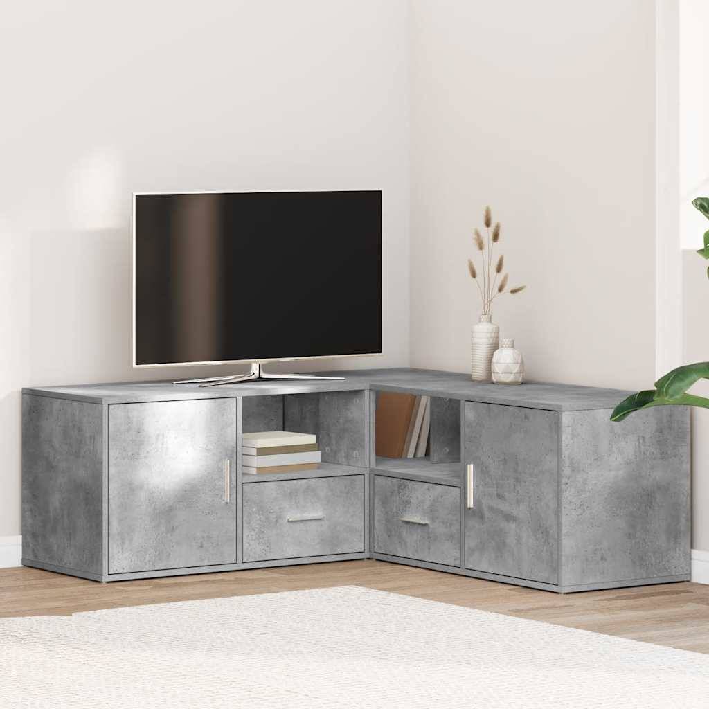 vidaXL Eckregal Betongrau 200x40x45 cm Holzwerkstoff
