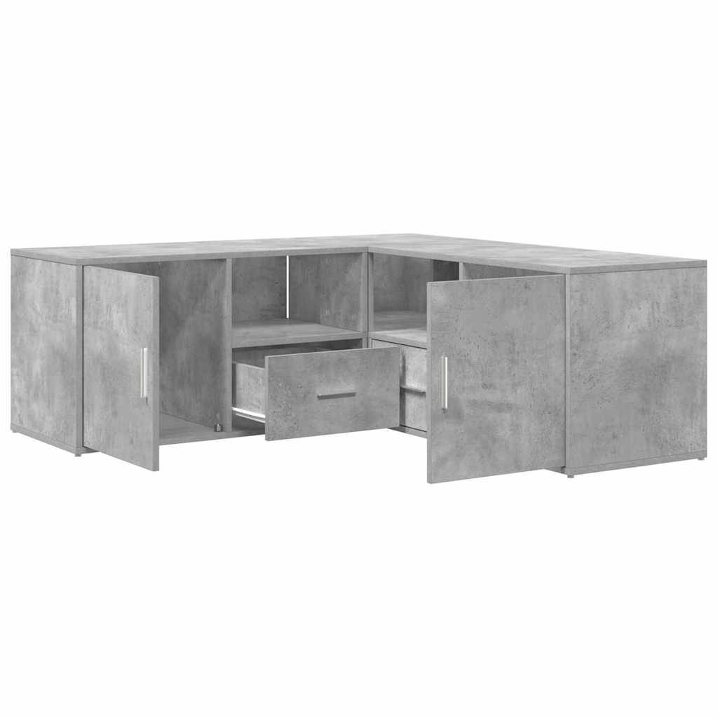 vidaXL Eckregal Betongrau 200x40x45 cm Holzwerkstoff