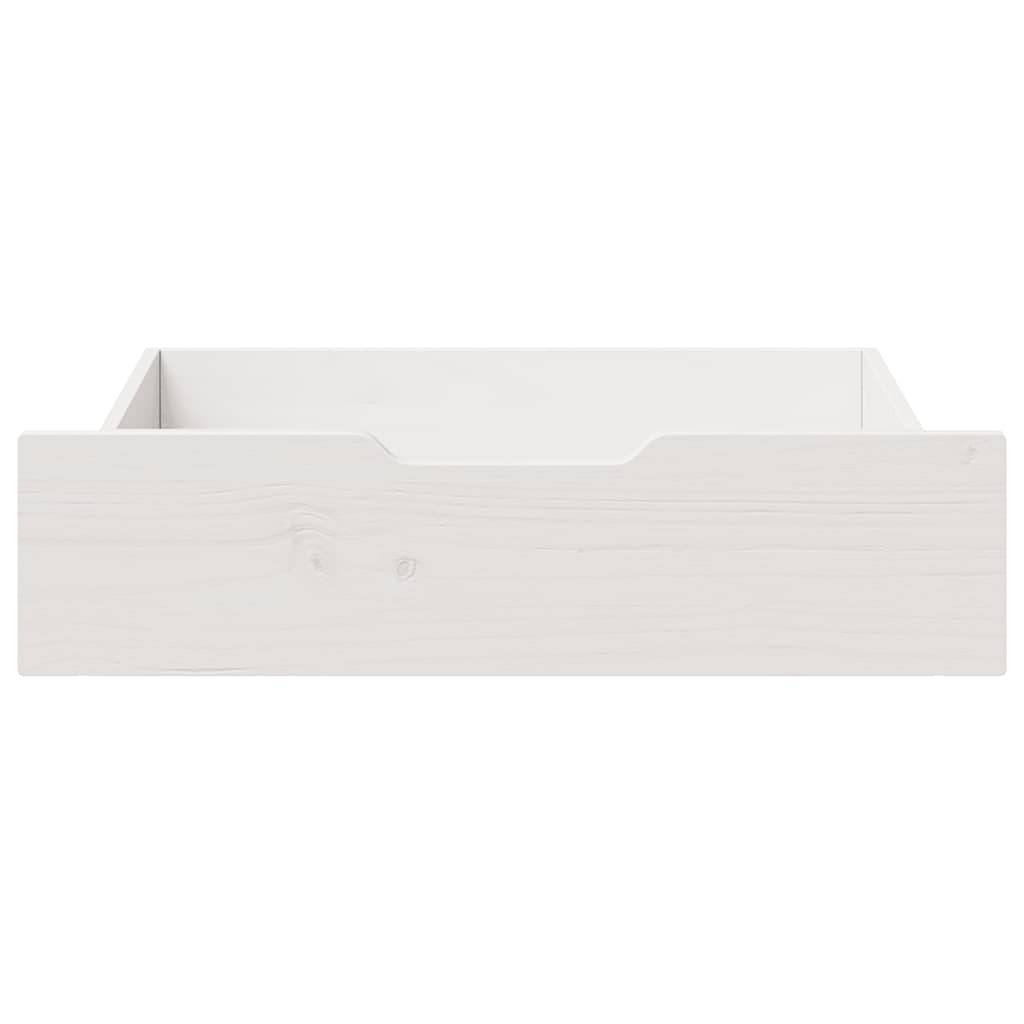 vidaXL Bettschubladen 2 Stk. Weiß 75x55x17 cm Massivholz Kiefer