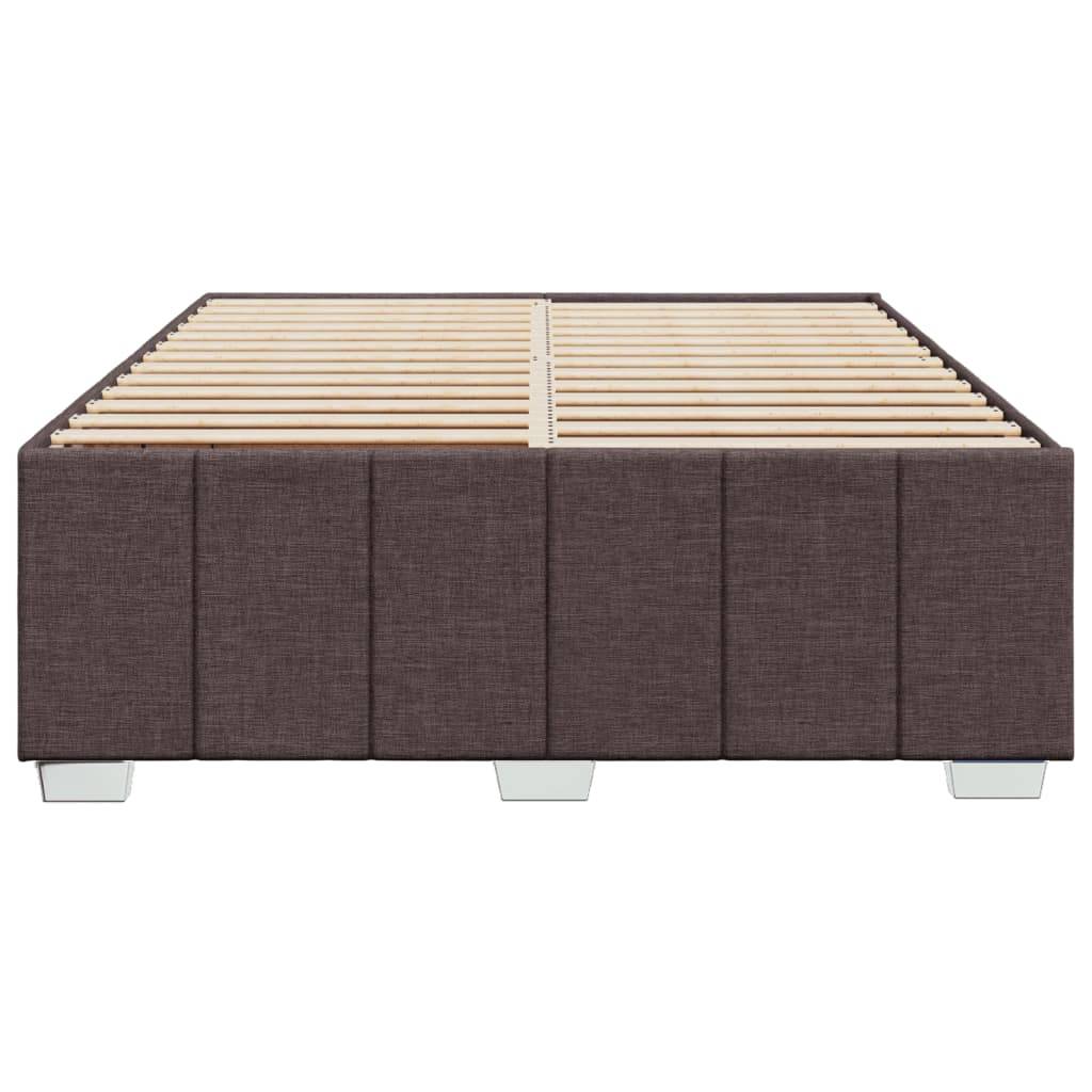 vidaXL Bettgestell ohne Matratze Dunkelbraun 140x200 cm Stoff
