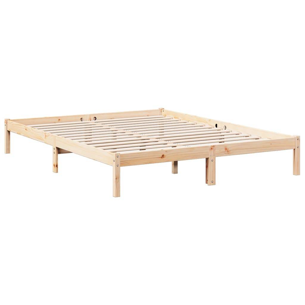 vidaXL Massivholzbett Extra Lang ohne Matratze 140x210 Kiefernholz