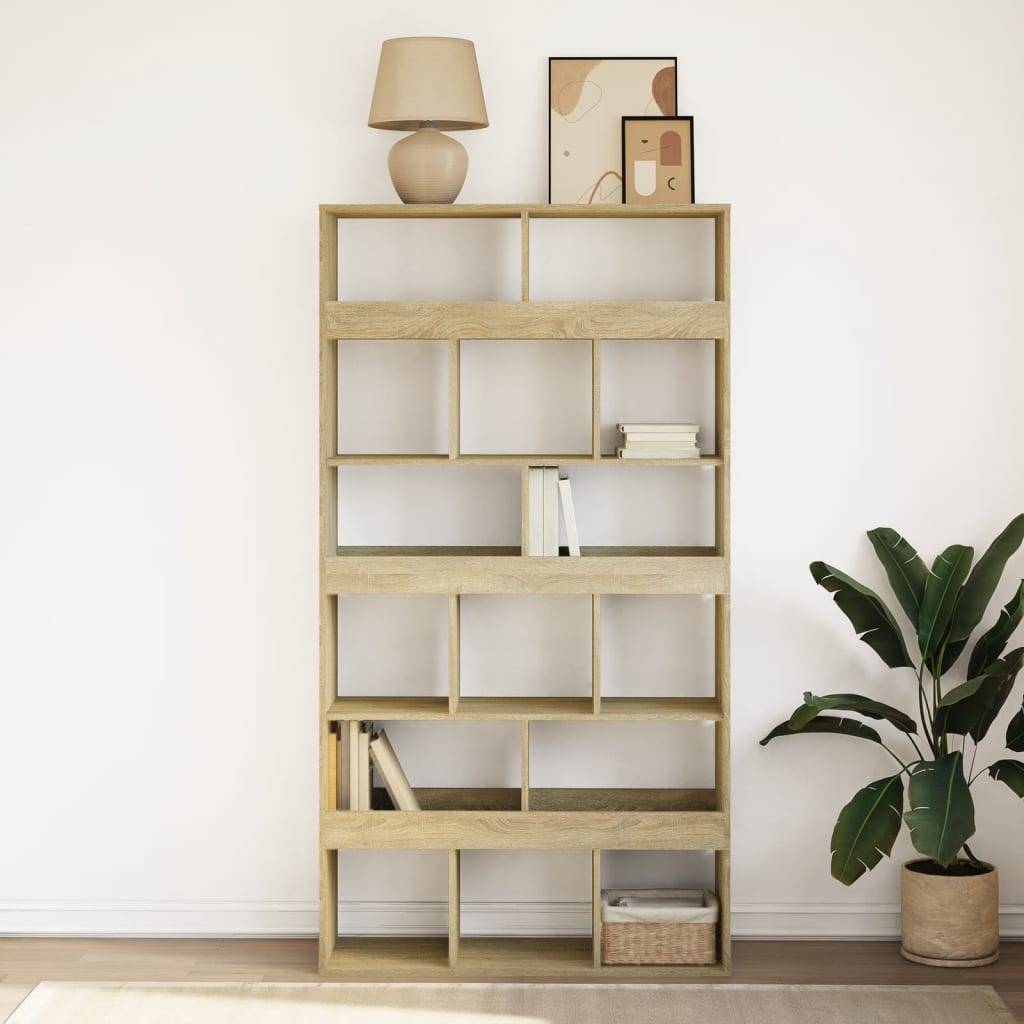 vidaXL Bücherregal Sonoma-Eiche 100x33x187,5 cm Holzwerkstoff