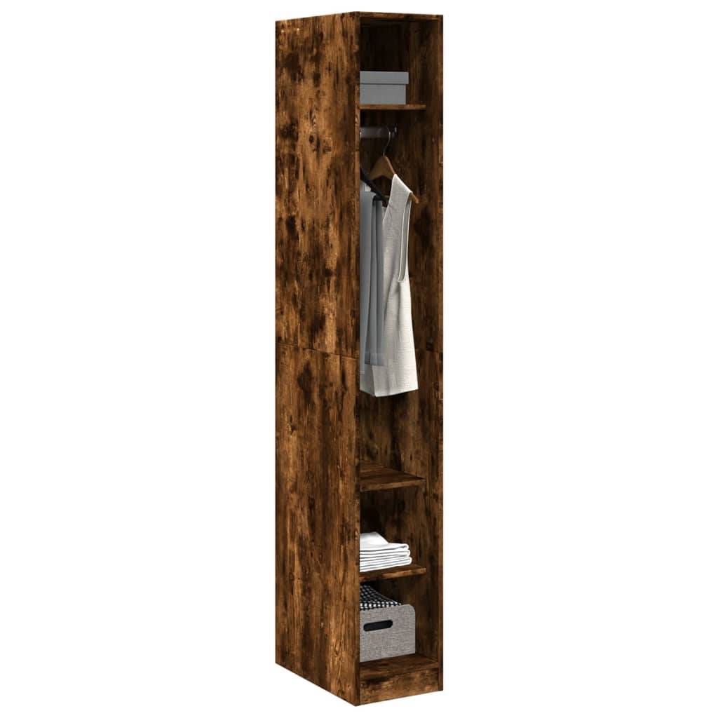 vidaXL Kleiderschrank Räuchereiche 30x50x200 cm Holzwerkstoff