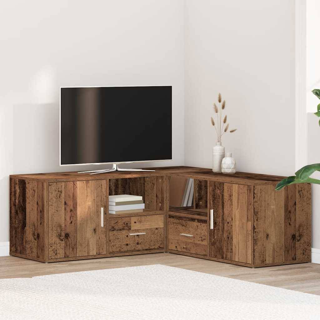 vidaXL Eckregal Altholz-Optik 200x40x45 cm Holzwerkstoff