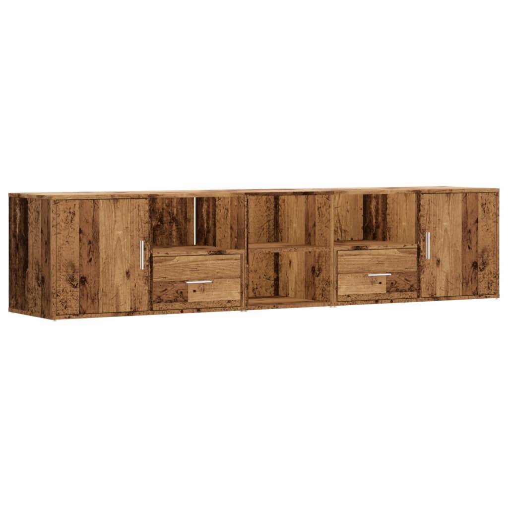 vidaXL Eckregal Altholz-Optik 200x40x45 cm Holzwerkstoff