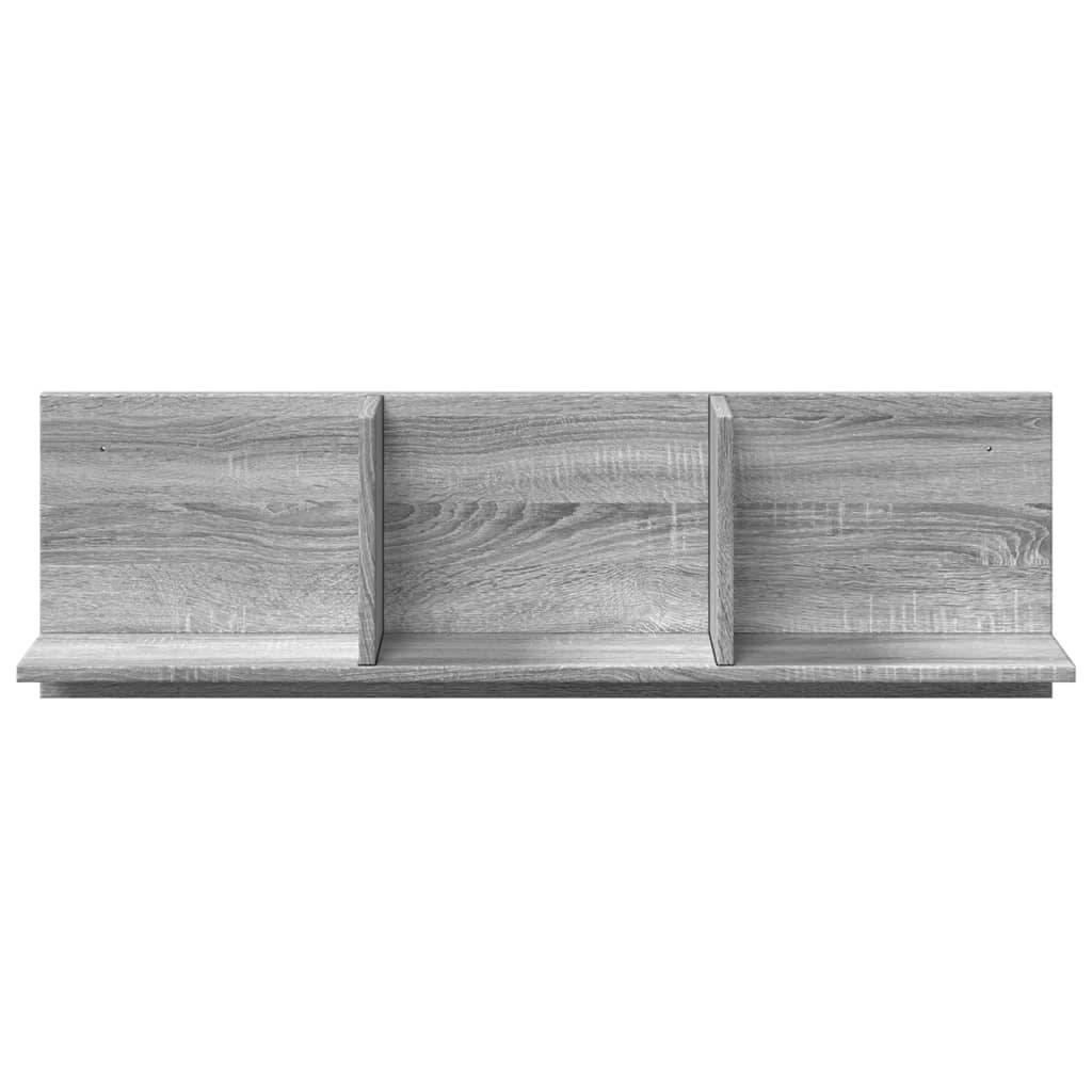 vidaXL Wandschrank 100x16,5x30 cm Grau Sonoma Holzwerkstoff