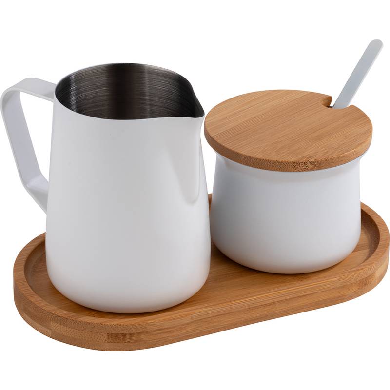 APS Milch-/ Zucker-Set MILURO, Edelstahl weiß, 5-teilig