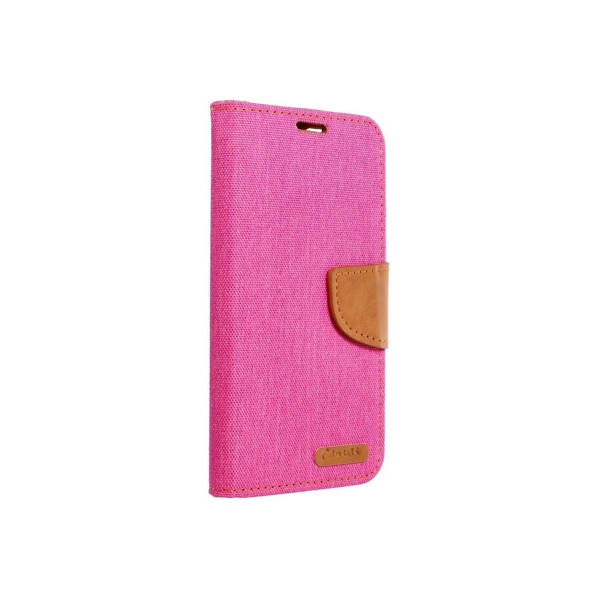 Elegante Handy Hülle CANVAS Buchholster kompatibel mit iPhone 15 Pro Max Rosa