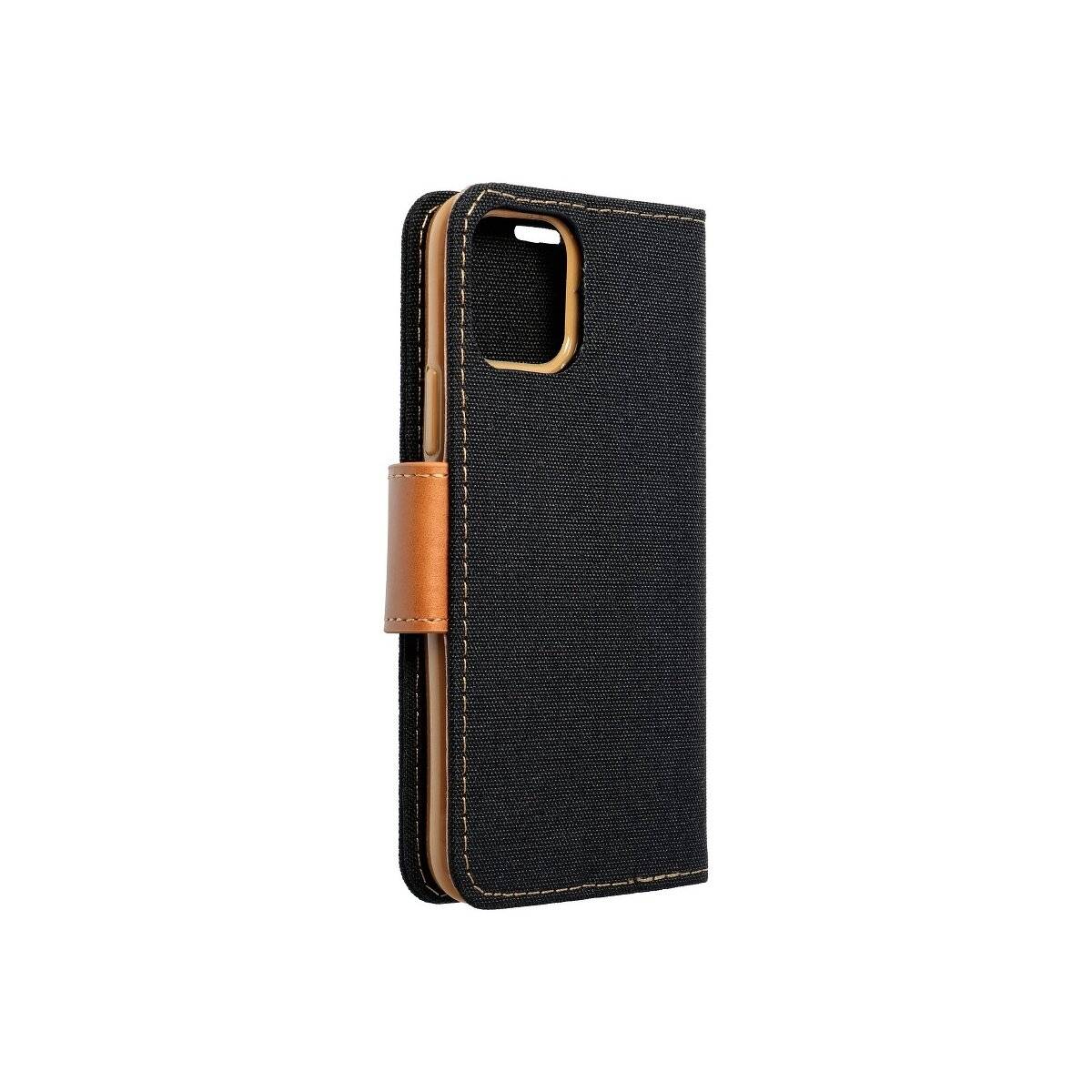 Elegante Handy Hülle CANVAS Buchholster kompatibel mit iPhone 15 Pro Max Schwarz