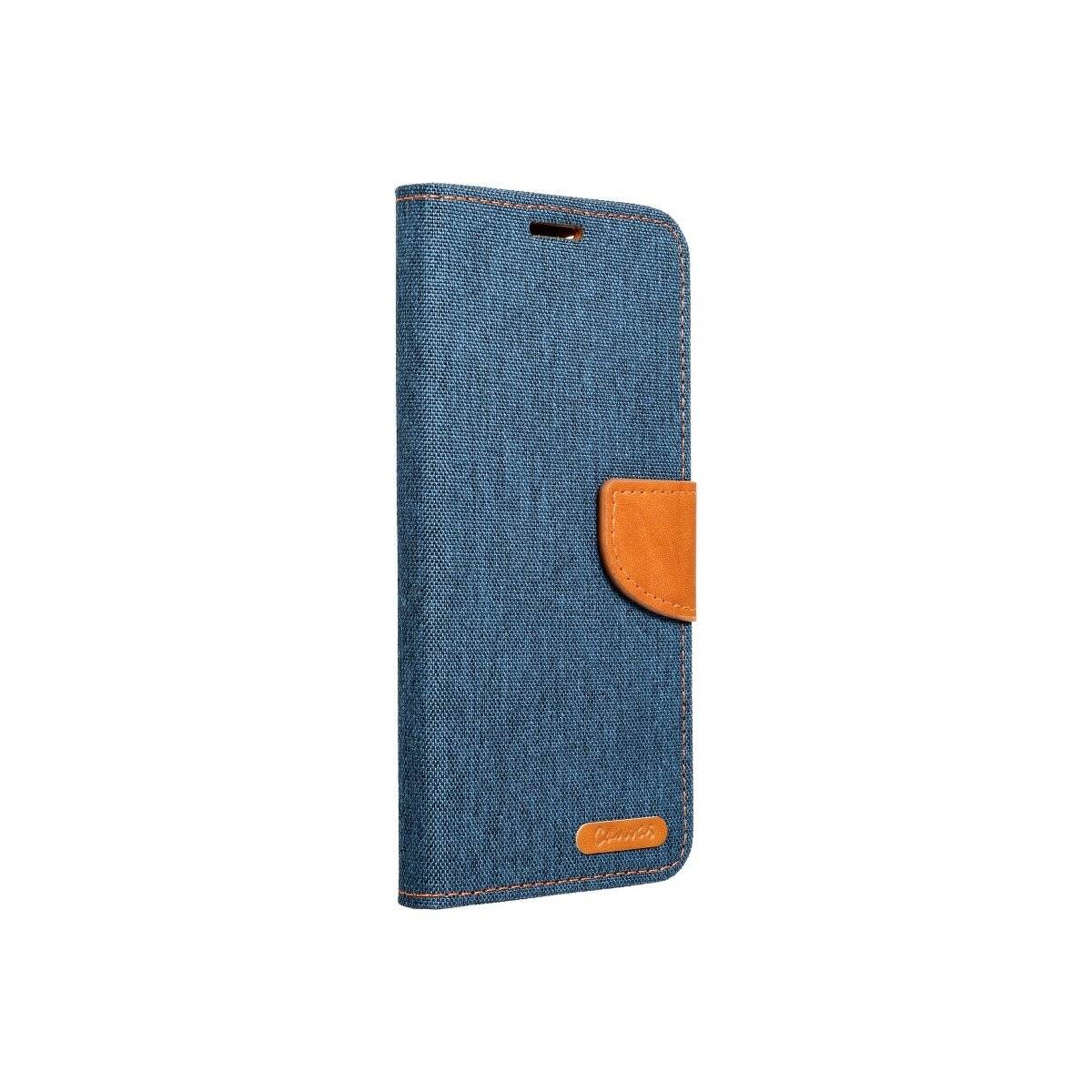 Elegante Handy Hülle CANVAS Buchholster kompatibel mit iPhone 15 Dunkelblau