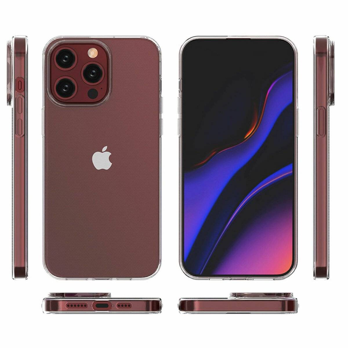 Silikon Hülle 1mm Bumper Cover Ultra Clear kompatibel mit iPhone 16 Pro