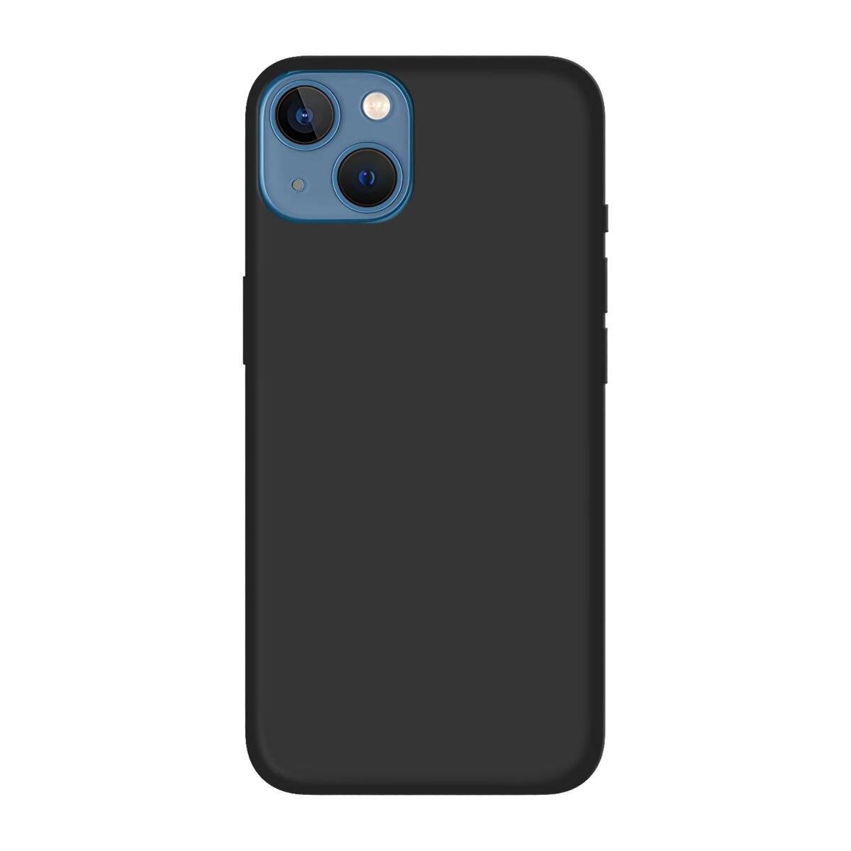 Silikon Hülle Basic Case TPU Soft Handy kompatibel mit iPhone SE 2024 schwarz-matt