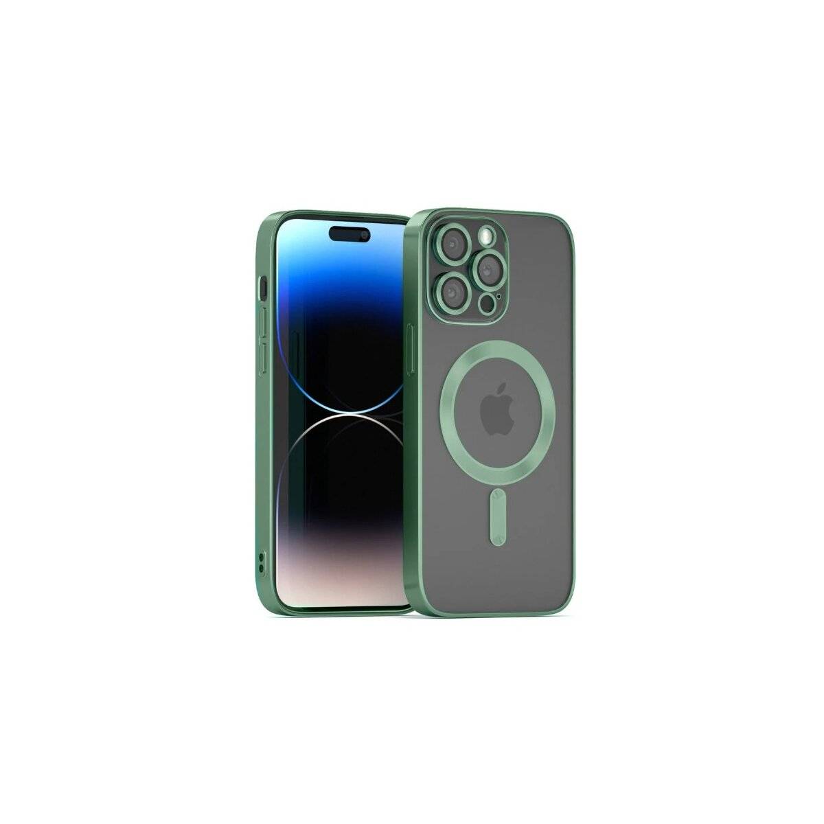 MagSafe Hülle mit Kameraschutz kompatibel mit iPhone 16 Pro Max Grün