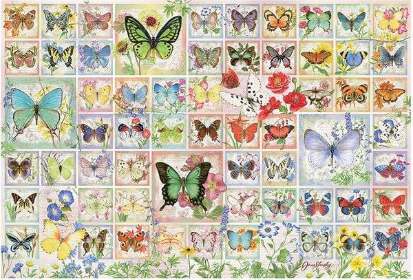 Cobble Hill - Schmetterlinge und Blüten, 2000 Teile