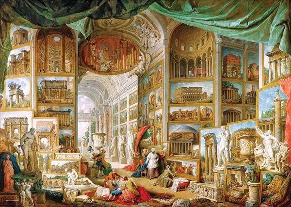 Eurographics 6000-5907 - Fine Art Collection, Giovanni Paolo Panini, Gallery of Views of Ancient Rome, Antikes Rom, Puzzle, 1000 Teile