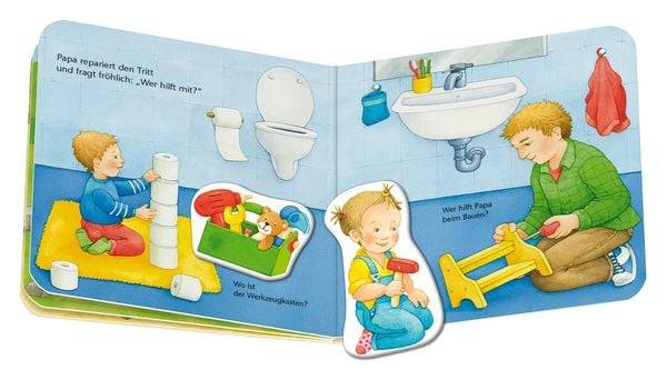 Mein erstes Magnetbuch: Wer baut was? Bei mir zu Hause