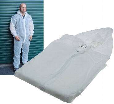 Schutzanzug / Einweg Overall aus PP Größe XL = 182-188cm, Material 40 g/m²