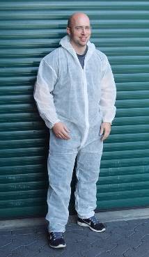 Schutzanzug / Einweg Overall aus PP Größe XL = 182-188cm, Material 40 g/m²