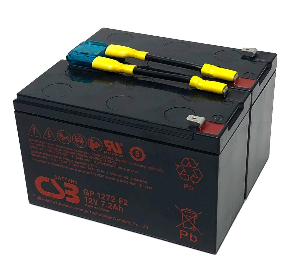 CSB - 2x GP1272F2 - APC-RBC9 - 24 Volt 7200mAh Pb