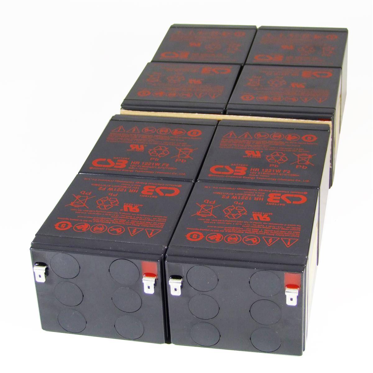 CSB - 8x HR1221WF2 - APC-RBC43 - 12 Volt 5000mAh Pb