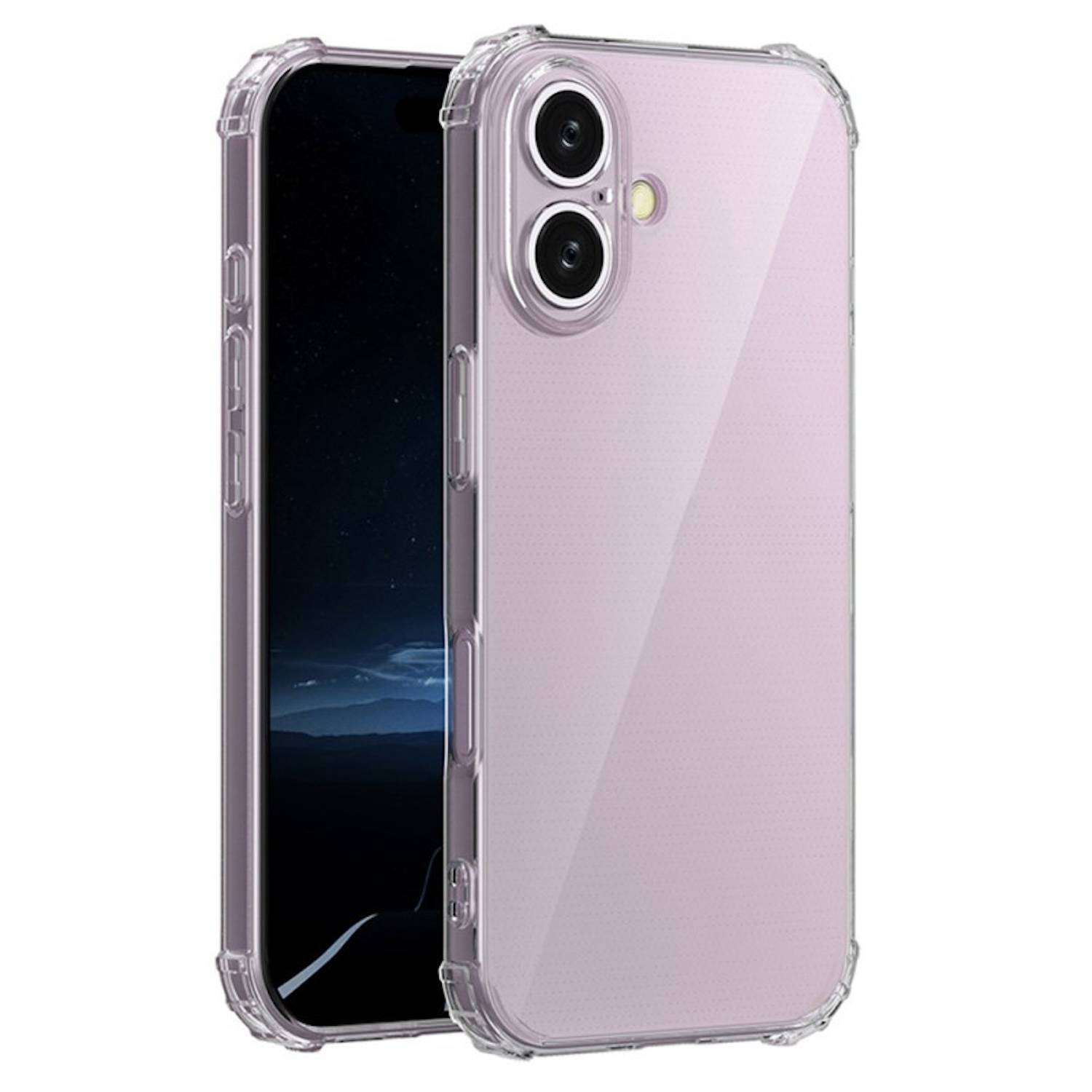 Für Apple iPhone 16 Schock TPU Schutz Handy Hülle Case Transparent
