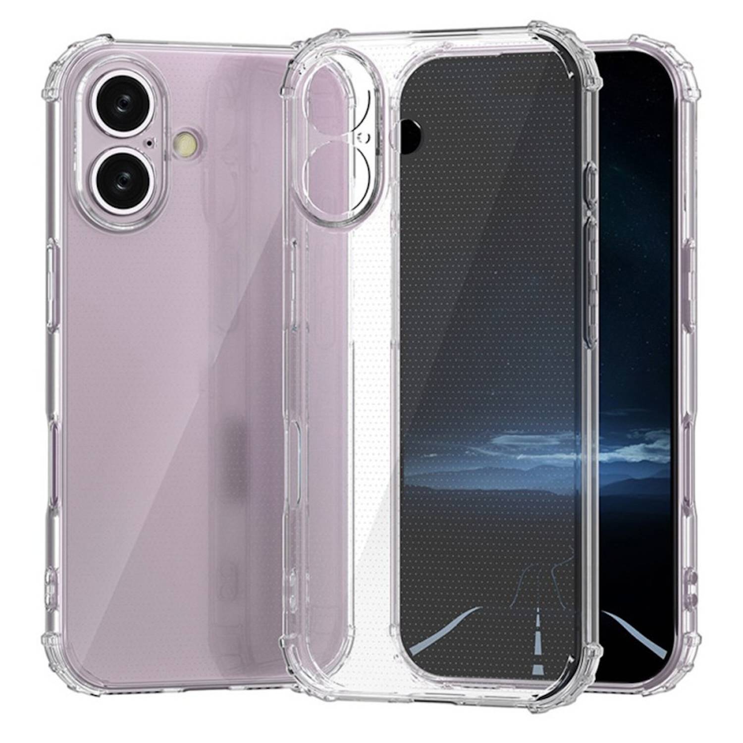 Für Apple iPhone 16 Schock TPU Schutz Handy Hülle Case Transparent