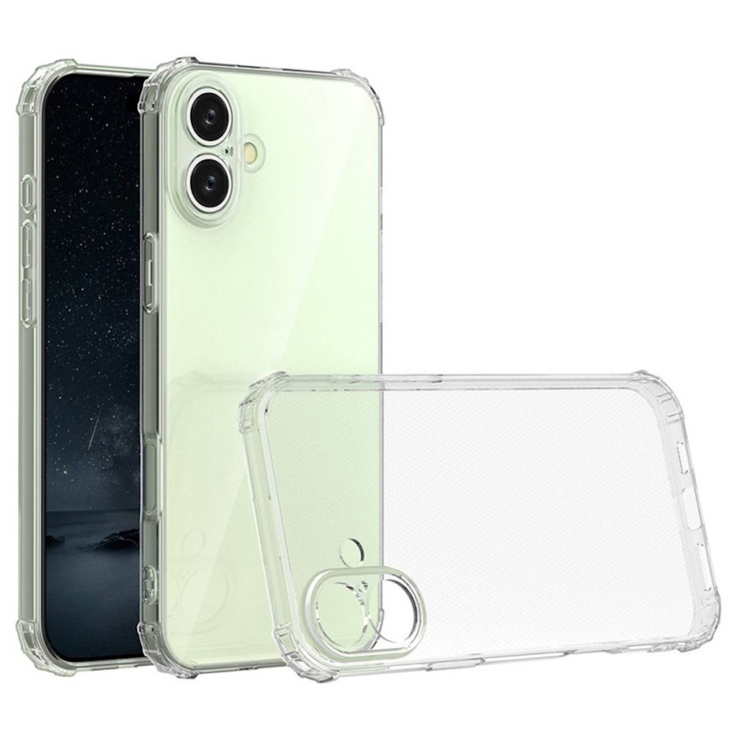 Für Apple iPhone 16 Plus Schock TPU Schutz Handy Hülle Transparent