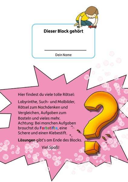 Rätselblock ab 3 Jahre, Band 2