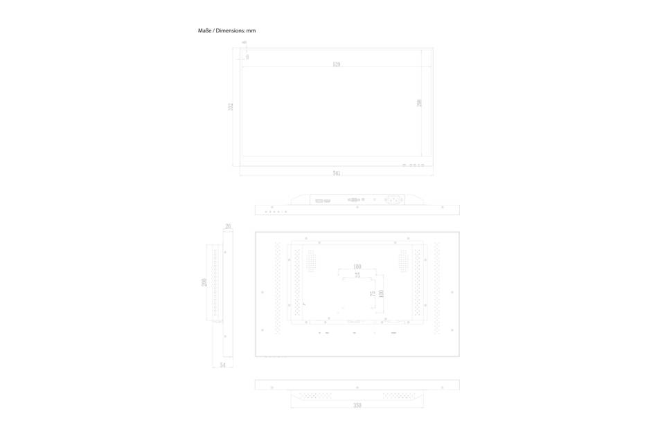 eneo VM-FHD24PFWA, 24" (61cm) LCD Monitor, FHD, 1920x1080, LED, DisplayPort, HDMI, weiß