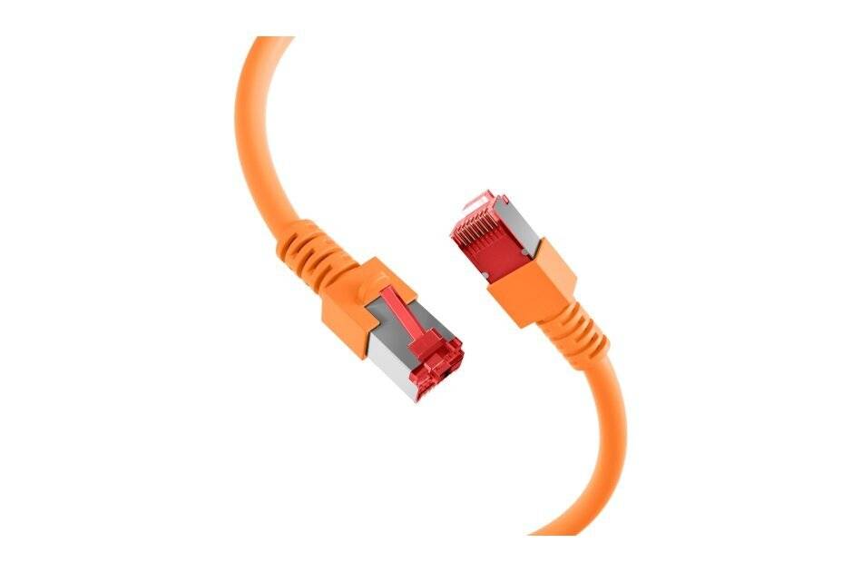 Jetrics jetcat6-20o, RJ45 Patchkabel Cat.6 S/FTP LSZH geschirmt, 20,0m, orange