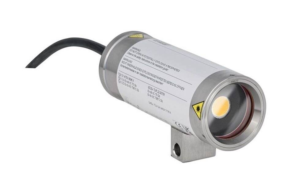 liteServer Ex.micro.24.WL90, Modell: T20-VA0.1.K1.BOR-L.N-005.1-K LED Strahler im Edelstahlgehäuse gemäß RL 2014/34/EU