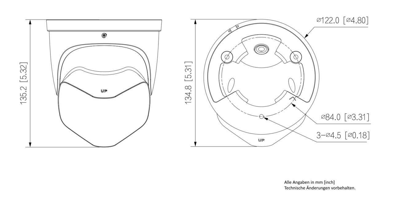 BWNC-832RECF-G2-180 BURG GARD, 8MP IP 180° Panorama RoyalNight++ Balleye Kamera mit Weißlichtstrahler und IR-Strahler ,