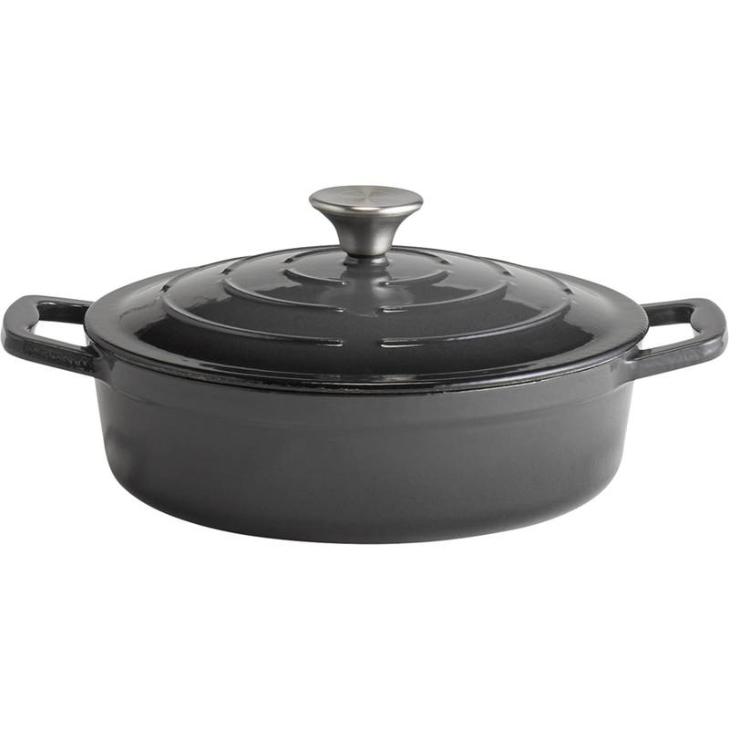 APS Bräter mit Deckel 5STARS, 2,5 Liter, anthrazit