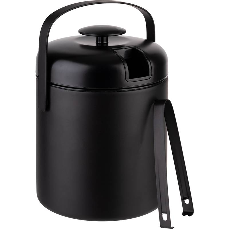 APS Eiskühler-Set POLAR, aus Edelstahl, 1,3 Liter, schwarz