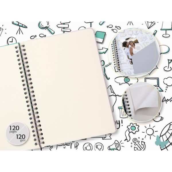 Spiral-Notizbuch Jolie Dot-Lineatur ca. A5 Sketch Book 120 Seiten 120g