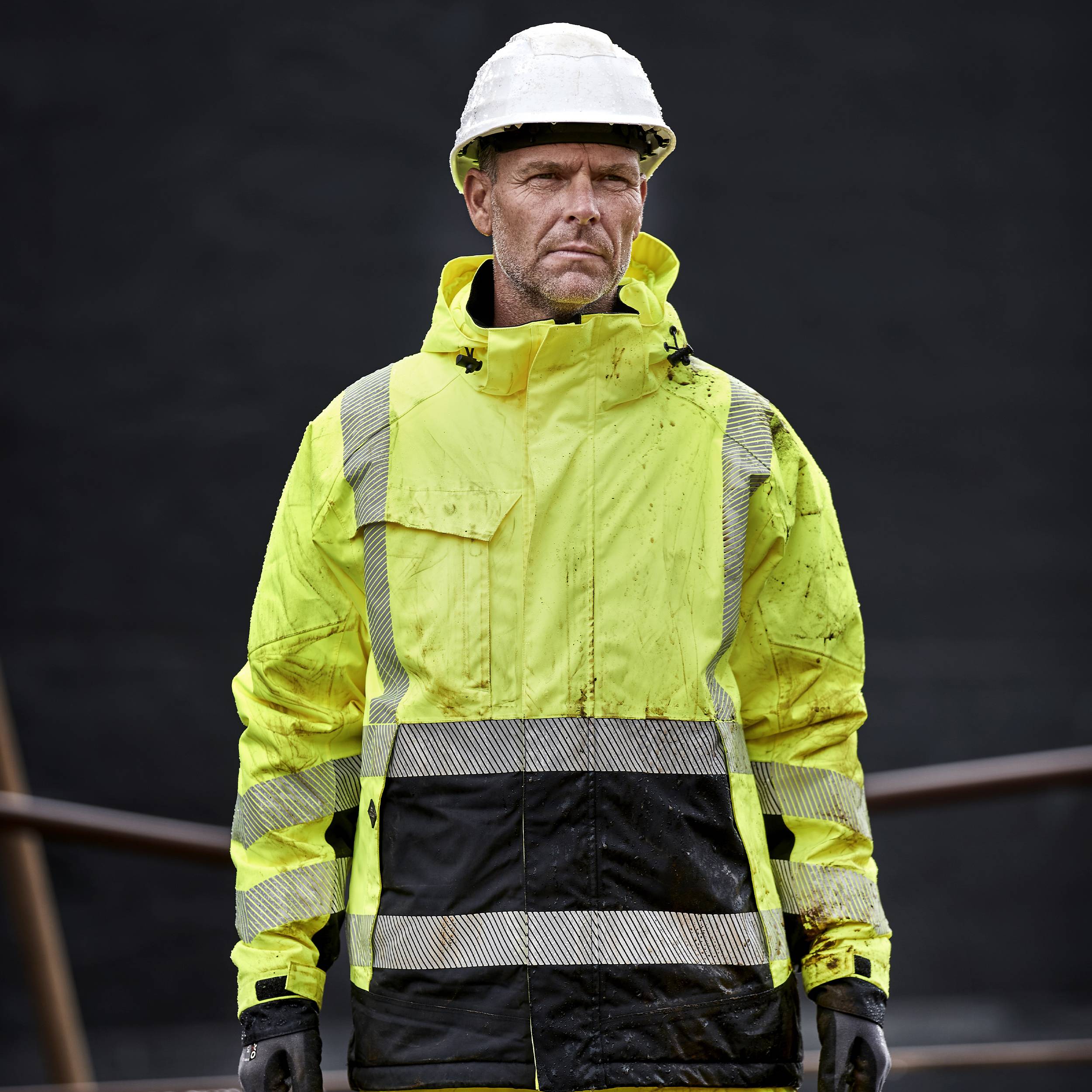 ELKA Visible Xtreme Winterjacke mit Stretch 186100R Warngelb/Schwarz Größe: 5XL