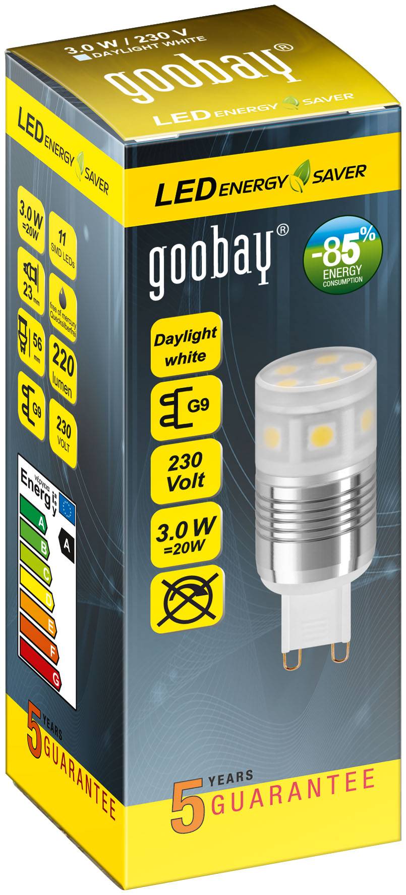 LED Raumlicht G9 Daylight II 360Â° 220LM