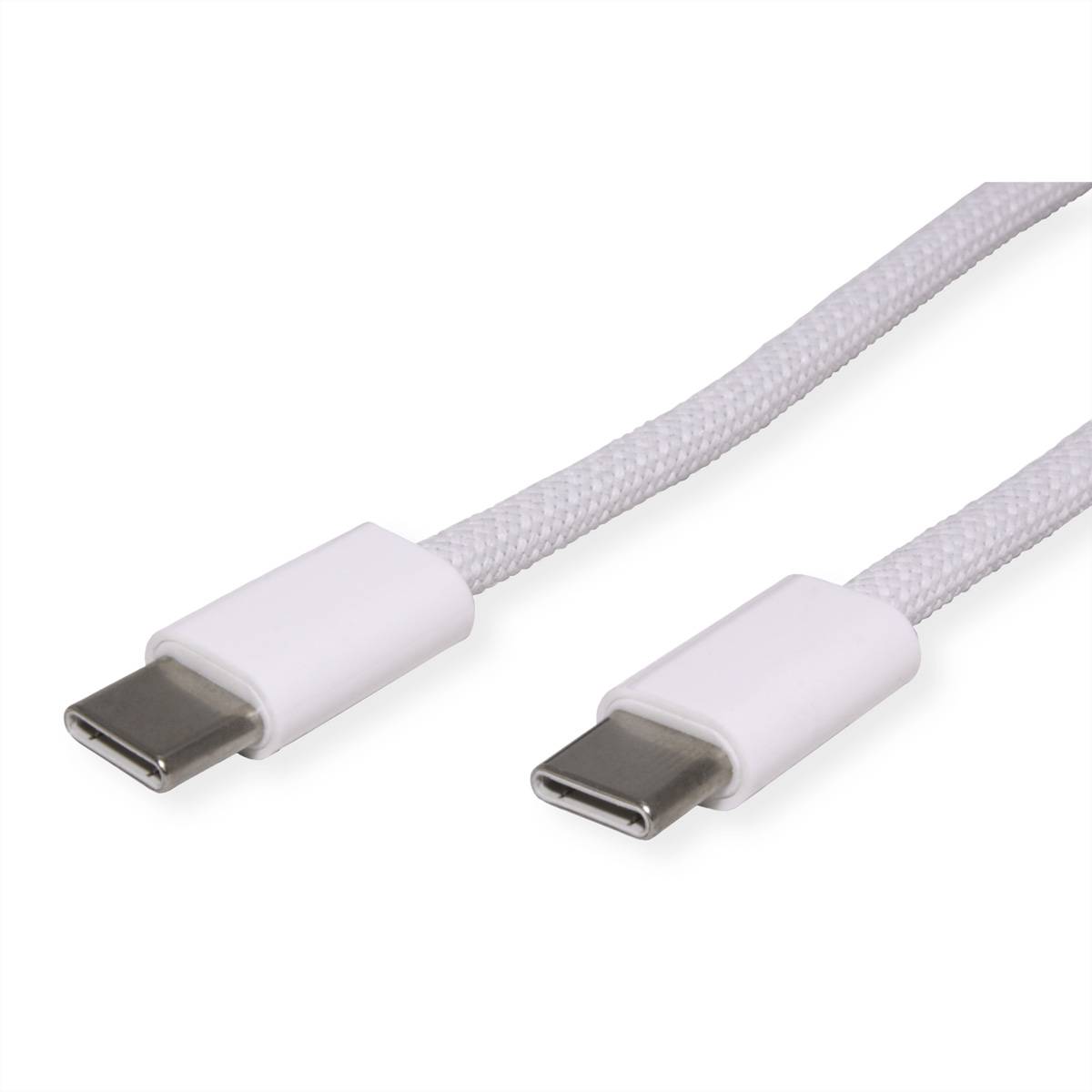 VALUE USB 2.0 Kabel, Typ C-C, ST/ST, 60W, weiß, 1 m