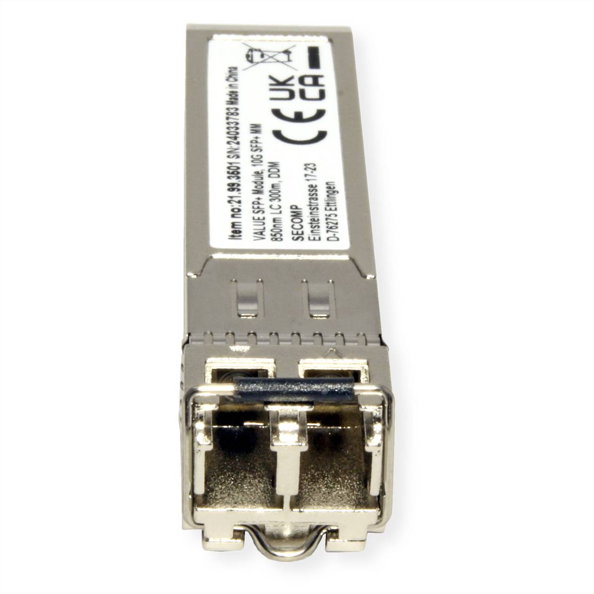 VALUE SFP+ Modul (MiniGBIC) SR/LC, 10GbE, Multimode, 850nm, max. 300m
